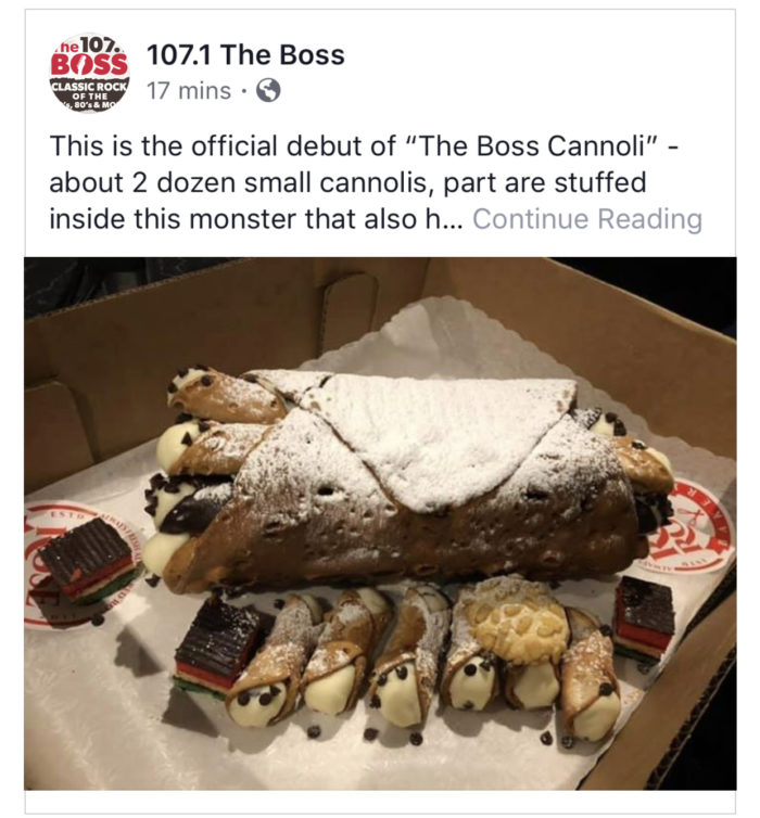 The BOSS Cannoli Red Rose Bakery THE BOSS Radio