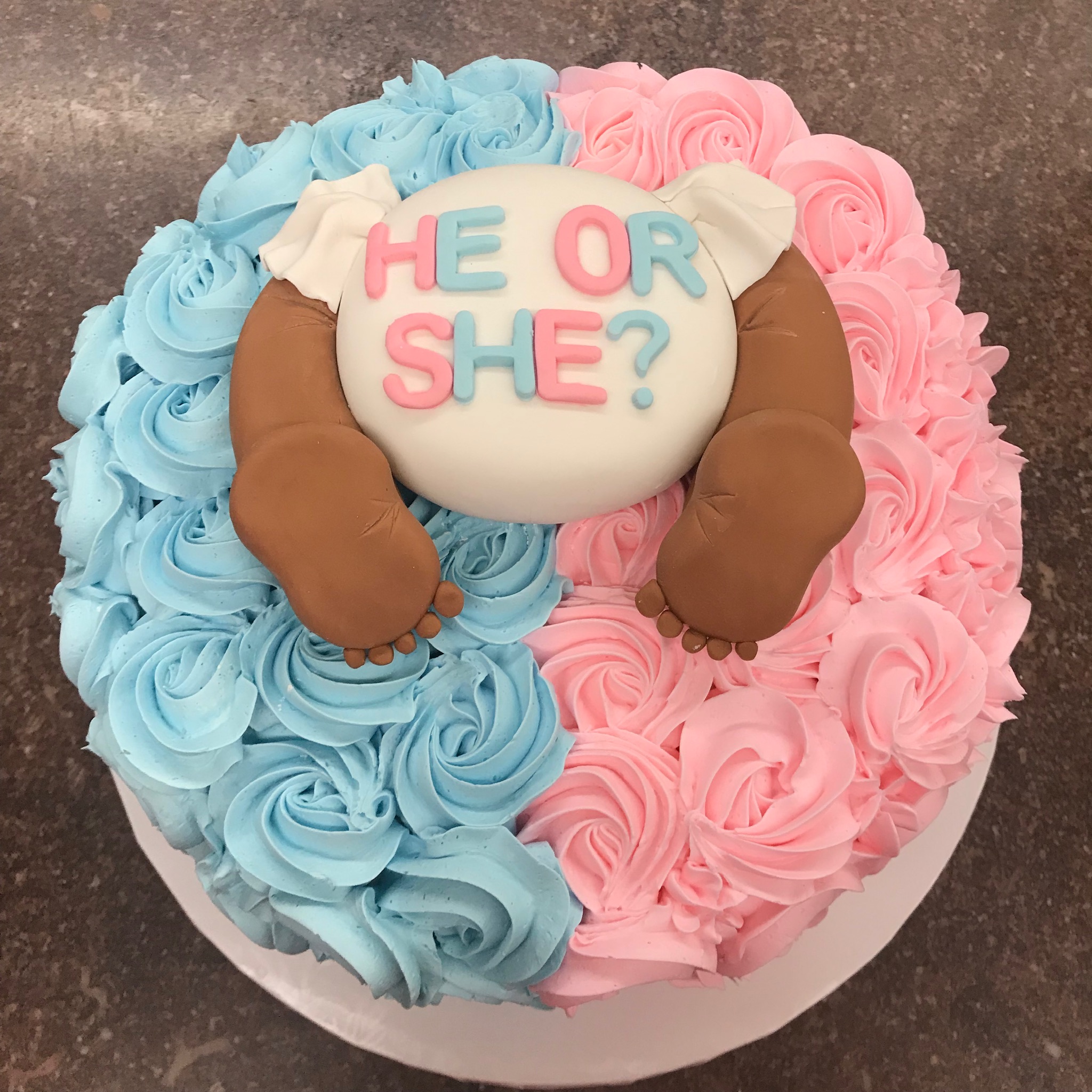 Surprise Gender Baby Shower Cakes Gender Reveal Baby Cake 